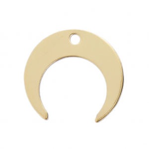 Colgante Media luna o Cuerna 19x17 mm de Gold Filled x1