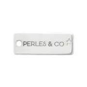 Dije/Chapa Personalizada con tu logo o marca Rectangular 15x5.5 mm de Plata925x100
