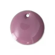 Dijes redondos de metal y resina epoxi 12 mm Lilac x8