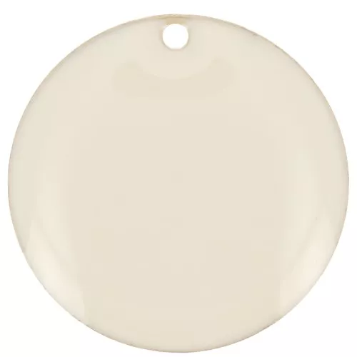 Dijes redondos de metal y resina epoxi 12 mm Color crema x8
