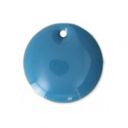 Dijes redondos de metal y resina epoxi 12 mm Azul x8|raw }}
