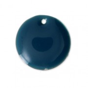 Dijes redondos de metal y resina epoxi 12 mm Petrol x8|raw }}