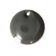 Dijes redondos de metal y resina epoxi 12 mm Gris x8