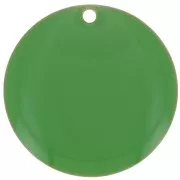 Dijes redondos de metal y resina epoxi 20 mm Verde x5