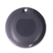 Dijes redondos de metal y resina epoxi 20 mm Color Malva x5|raw }}