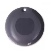 malva - Sequins ronds en métal et résine époxy 20 mm Mauve x5 Sequins ronds en métal et résine époxy 20 mm Mauve x5