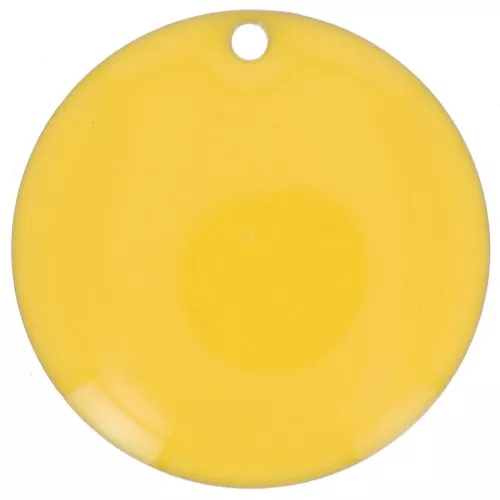 Dijes redondos de metal y resina epoxi 20 mm Amarillo x5