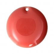 Dijes redondos de metal y resina epoxi 20 mm Rosa Coral x5|raw }}