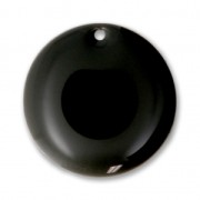 Dijes redondos de metal y resina epoxi 20 mm Negro x5|raw }}