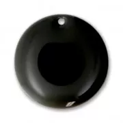 Negro - Sequins ronds en métal et résine époxy 20 mm Noir x5 Sequins ronds en métal et résine époxy 20 mm Noir x5