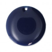 Dijes redondos de metal y resina epoxi 20 mm Azul Oscurox5|raw }}