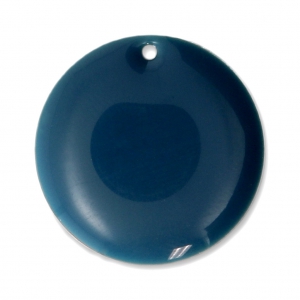 Dijes redondos de metal y resina epoxi 20 mm Petrol x5