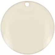 Crema - Sequins ronds en métal et résine époxy 20 mm Crème x5 Sequins ronds en métal et résine époxy 20 mm Crème x5
