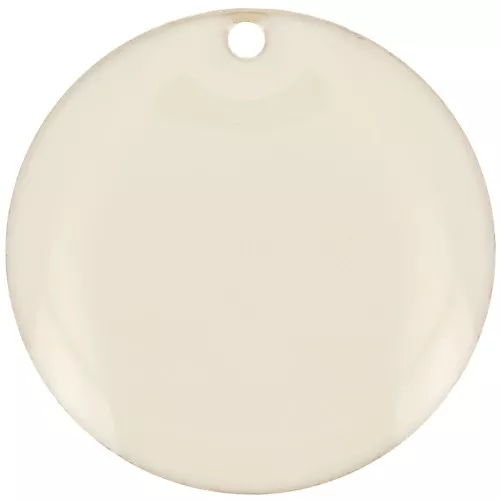 Dijes redondos de metal y resina epoxi 20 mm Color crema x5