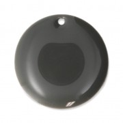 Dijes redondos de metal y resina epoxi 20 mm Gris Moyen x5