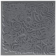 Placa de textura para arcilla polimérica 9 cm Under the sea