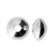Cuentas entrepiezas redondas aplanadas 5.7x3.7 mm de Plata 925 x5|raw }}