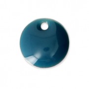 Dijes redondos de metal y resina epoxi 8 mm Petrol x10|raw }}