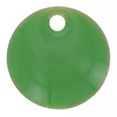 Dijes redondos de metal y resina epoxi 8 mm Verde x10