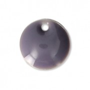 Dijes redondos de metal y resina epoxi 8mm Color Malva x10|raw }}