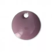 Dijes redondos de metal y resina epoxi 8 mm Lilac x10