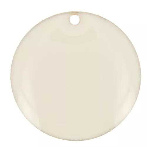 Dijes redondos de metal y resina epoxi 8 mm Color crema x10