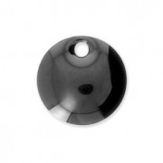 Dijes redondos de metal y resina epoxi 8 mm Negro x10|raw }}