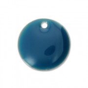 Dijes redondos de metal y resina epoxi 10 mm Petrol x10