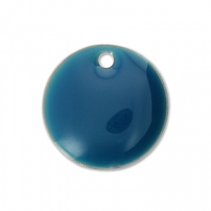 Dijes redondos de metal y resina epoxi 10 mm Petrol x10