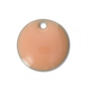 Dijes redondos de metal y resina epoxi 10 mm  Light Rosa x10|raw }}