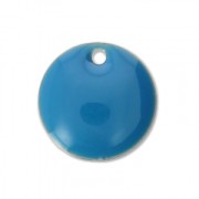 Dijes redondos de metal y resina epoxi 10 mm  Azul x10|raw }}
