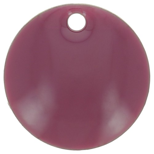 Dijes redondos de metal y resina epoxi 10 mm Llilas x10