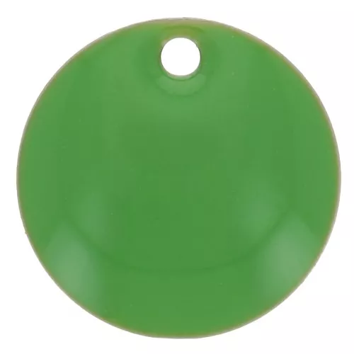 Dijes redondos de metal y resina epoxi 10 mm Verde x10