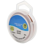 Hilo de cobre para hacer piezas de Joyería y bisutería 0.40 mm Antique Bronce x20m