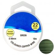 Hilo de cobre para hacer piezas de Joyería y bisutería 0.60 mm Green x10m