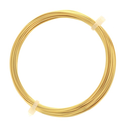 Hilo de cobre para hacer piezas de Joyería y bisutería 0.60 mm Dorado x10m