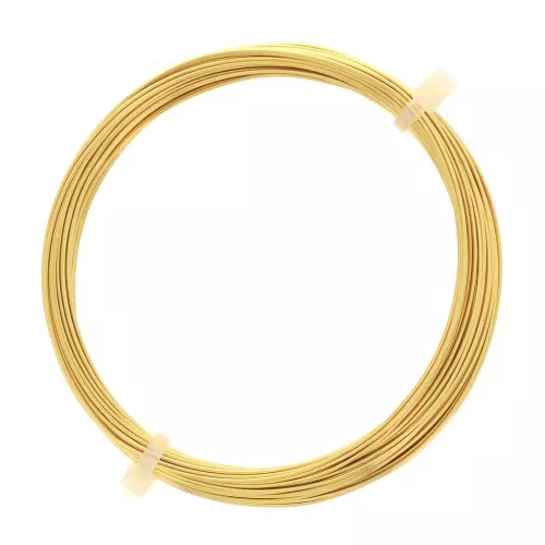 Hilo de cobre para hacer piezas de Joyería y bisutería 0.60 mm Dorado x10m