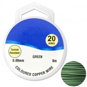 Hilo de cobre para hacer piezas de Joyería y bisutería 0.80 mm Vert x6m|raw }}