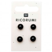 Ojos para peluche para coser 8.5 mm - Ricorumi para Amigurumi - Negro x4|raw }}