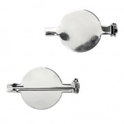 Base broche para cabuchón fondo plano 16 mm - rodiado x1|raw }}