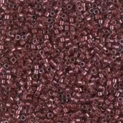 Miyuki Delica 11/0 DB1705 - Copper Pearl Lined Transparente Dark Cranberry x8g