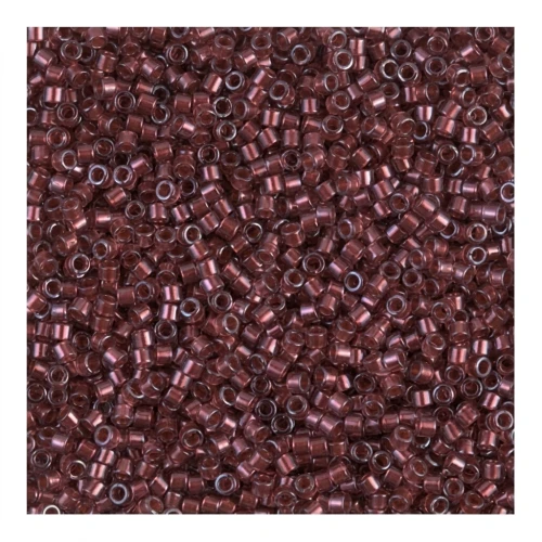 Miyuki Delica 11/0 DB1705 - Copper Pearl Lined Transparente Dark Cranberry x8g