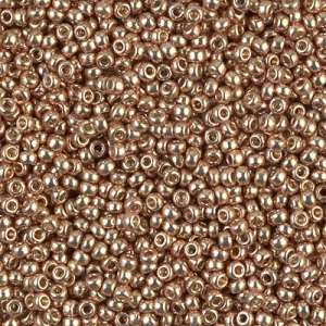 Perlas Rocalla Miyuki Duracoat 11/0 4204 - Champagne galvanizado x 100 g