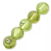 Cuentas Cuentas redondas 4 mm en Gemas Peridoto x20