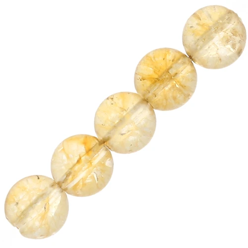 Cuentas Cuentas redondas 6 mm en Gemas Citrino x15