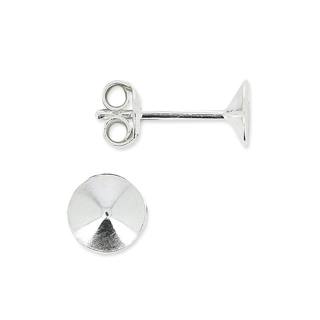 Base pendientes para cabuchones PureCrystal 1088 de Plata 925 x2 Perles & Co