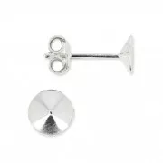 Base pendientes para cabuchones PureCrystal 1088 4 mm de Plata 925 x2