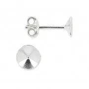Base pendientes para cabuchones PureCrystal 1088 3 mm de Plata 925 x2