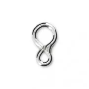 Entrepiezas / Anillas dobles soldadas 9x5 mm de Plata 925 x5