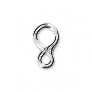 Entrepiezas / Anillas dobles soldadas 9x5 mm de Plata 925 x5